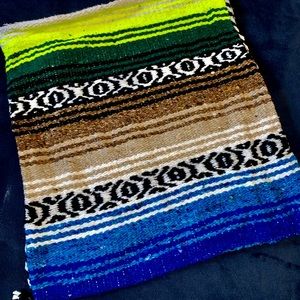 Mexican Falsa Falza Blanket Bag Purse Beach Multiple Colors 13"x14" Strap Hangs